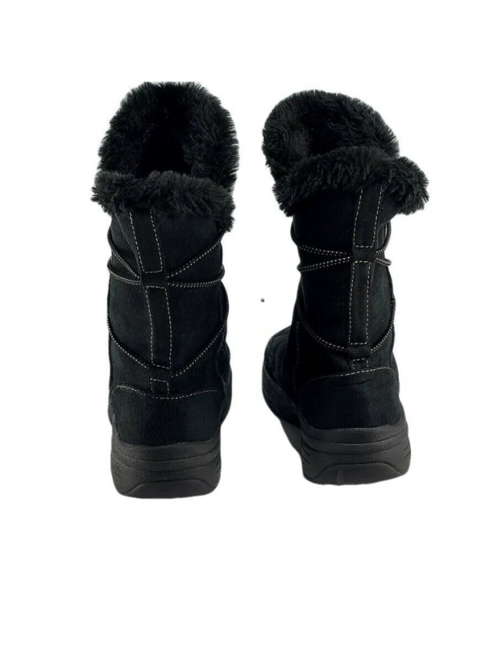 CROFT & BARROW Womens Waterproof Black Suede Winter Boots Size 7 - Picture 4 of 10